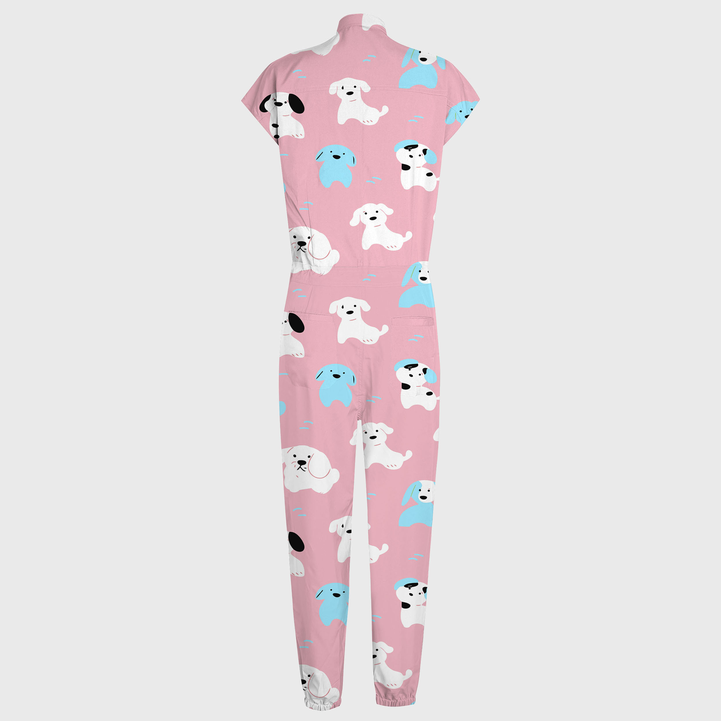 Women's Puppies Printed 12-Pocket Jogger Scrub Jumpsuit