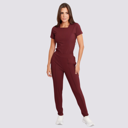 Women's High-waisted Plain Front Scrub Pant™