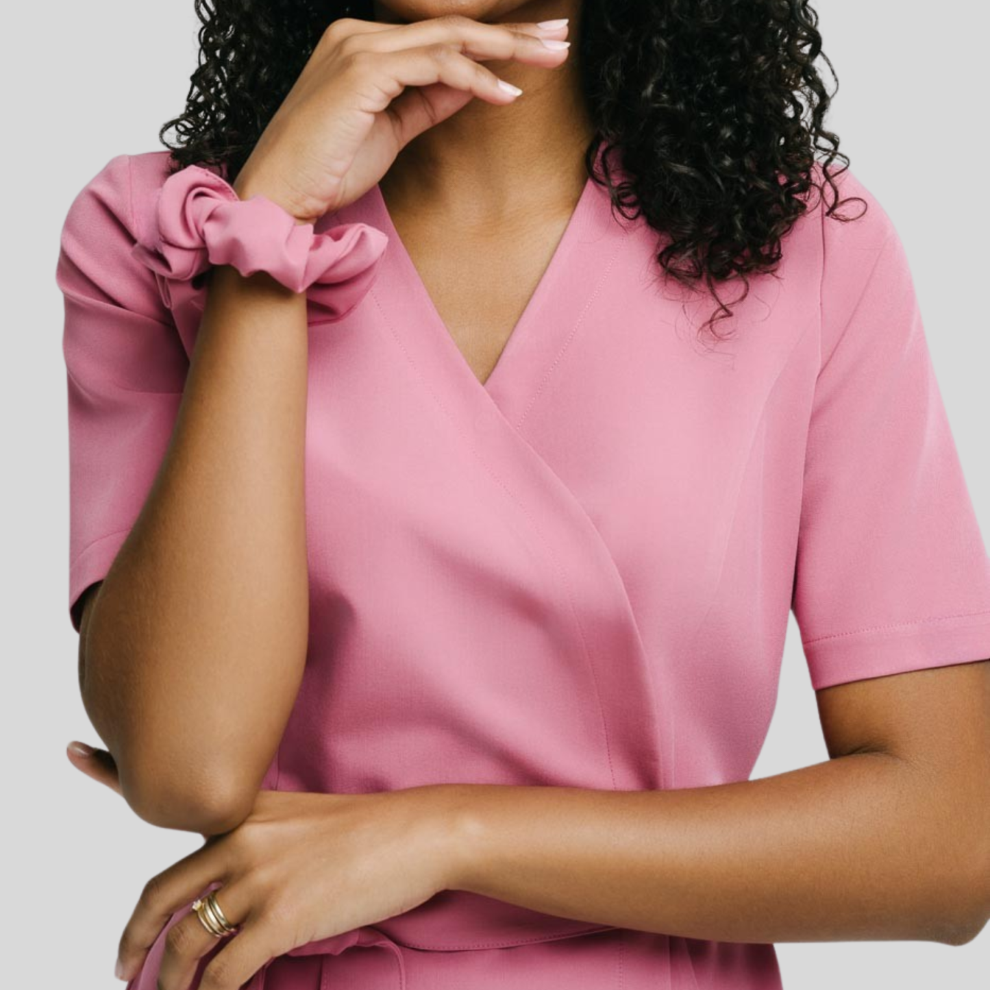 Stylish Waist Adjustable Scrub Top