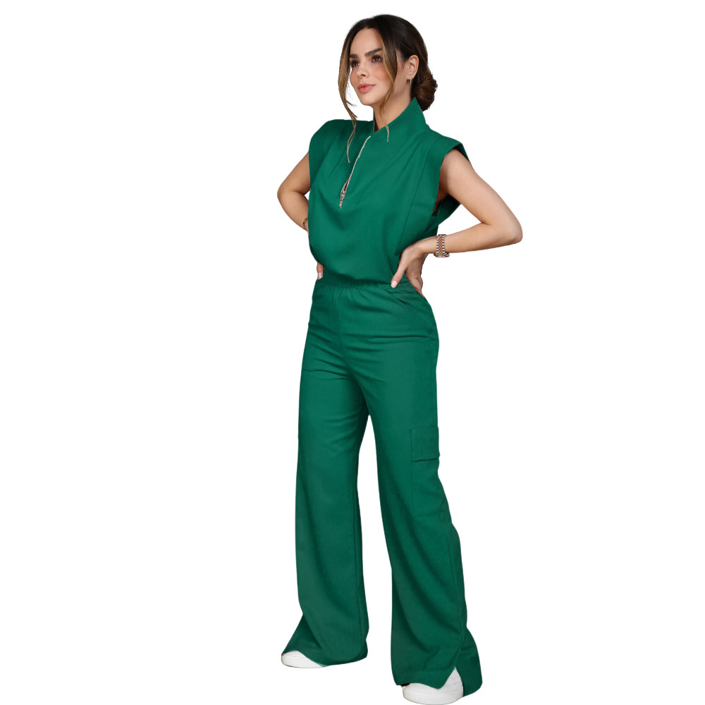 Women's Zip Collar Scrub Set CPWC1