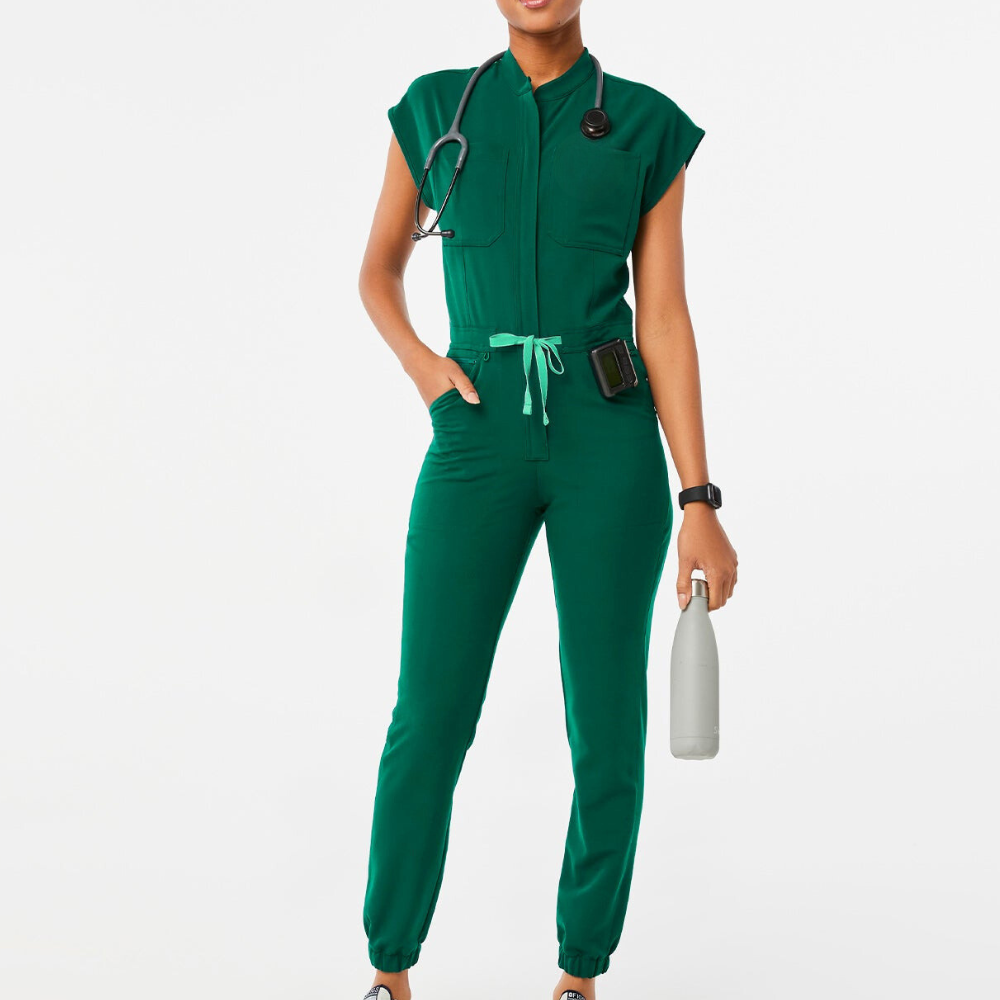 Women's 9 Pockets Cargo Scrub Jumpsuit