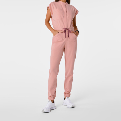 Women's 9 Pockets Cargo Scrub Jumpsuit