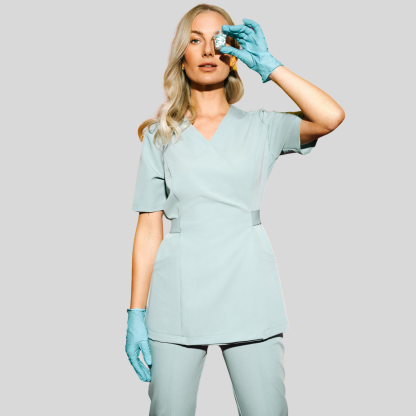 Stylish Waist Adjustable Scrub Top