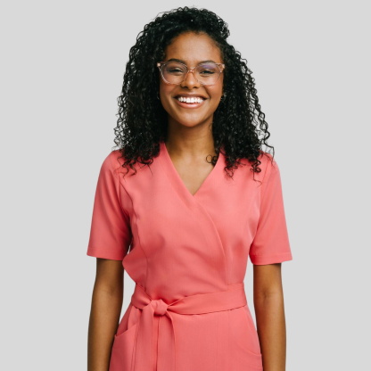 Stylish Waist Adjustable Scrub Top
