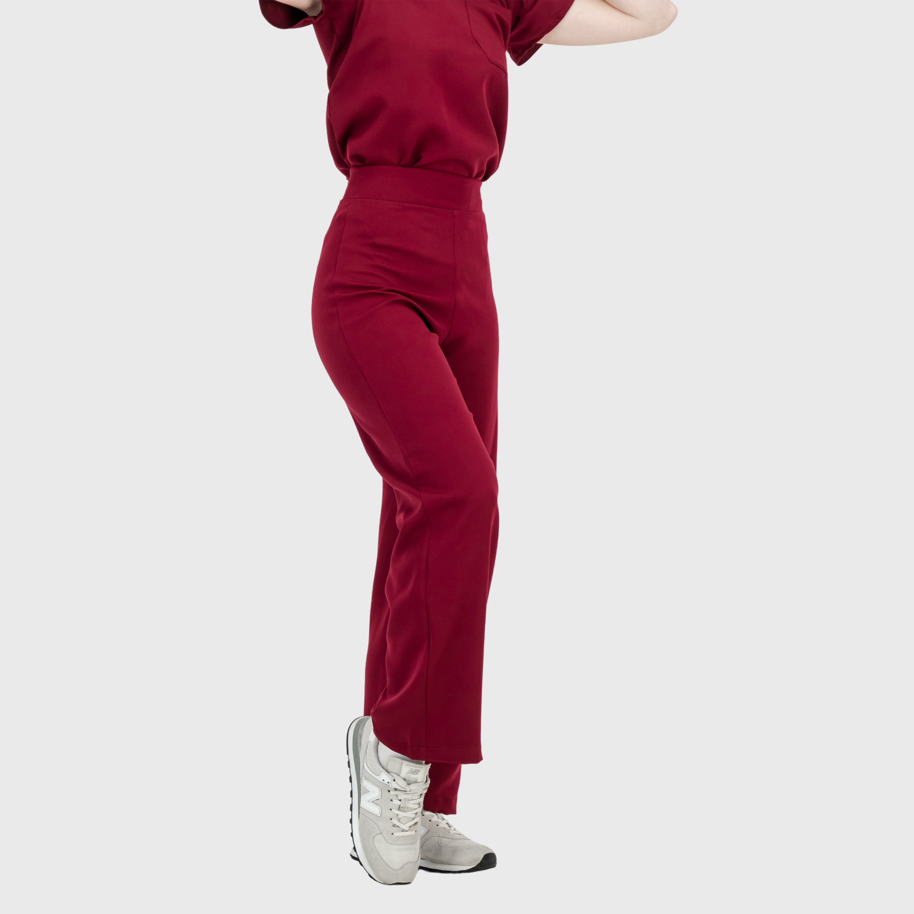 Women's High Waist Wide Leg Scrub Pants