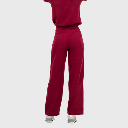 Women's High Waist Wide Leg Scrub Pants