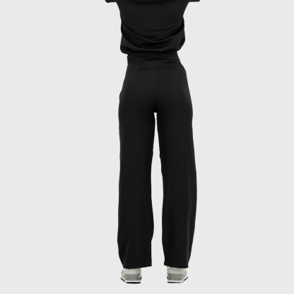 Women's High Waist Wide Leg Scrub Pants