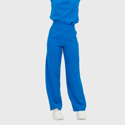 Women's High Waist Wide Leg Scrub Pants