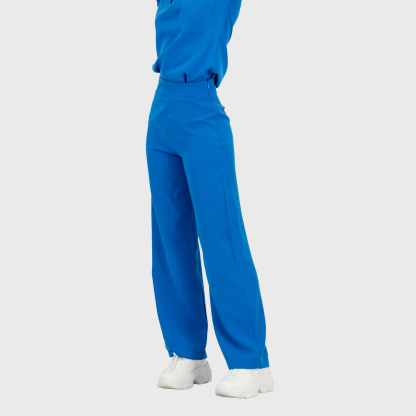 Women's High Waist Wide Leg Scrub Pants