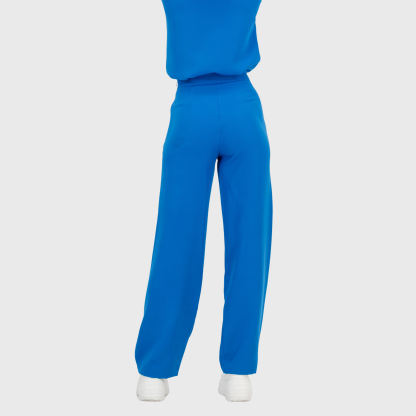 Women's High Waist Wide Leg Scrub Pants