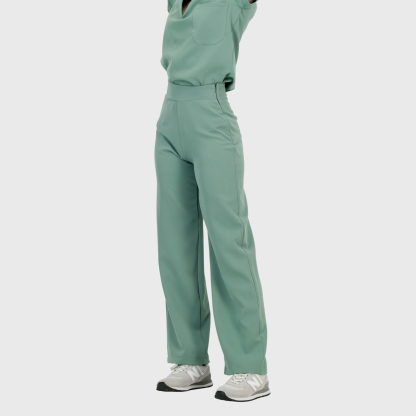 Women's High Waist Wide Leg Scrub Pants