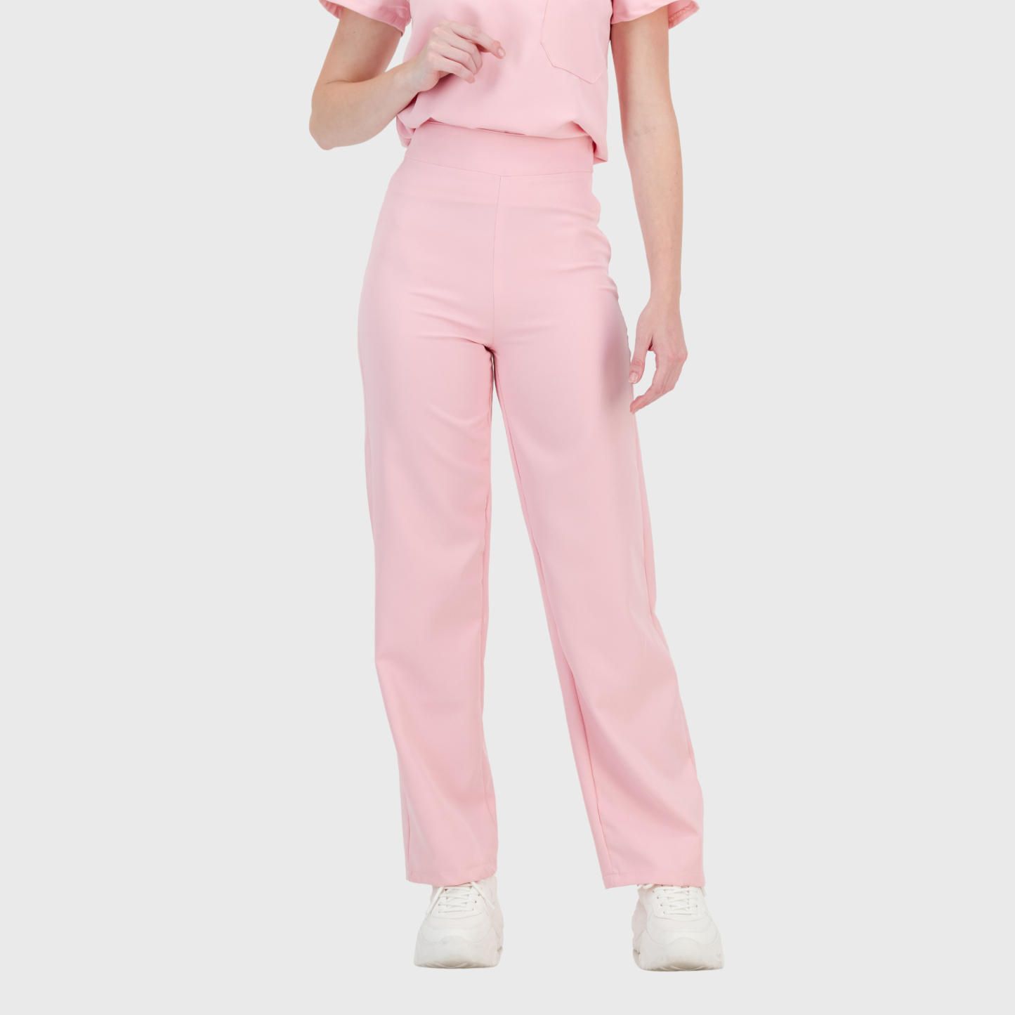 Women's High Waist Wide Leg Scrub Pants