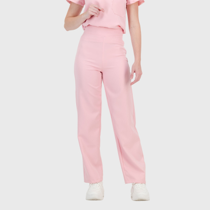 Women's High Waist Wide Leg Scrub Pants