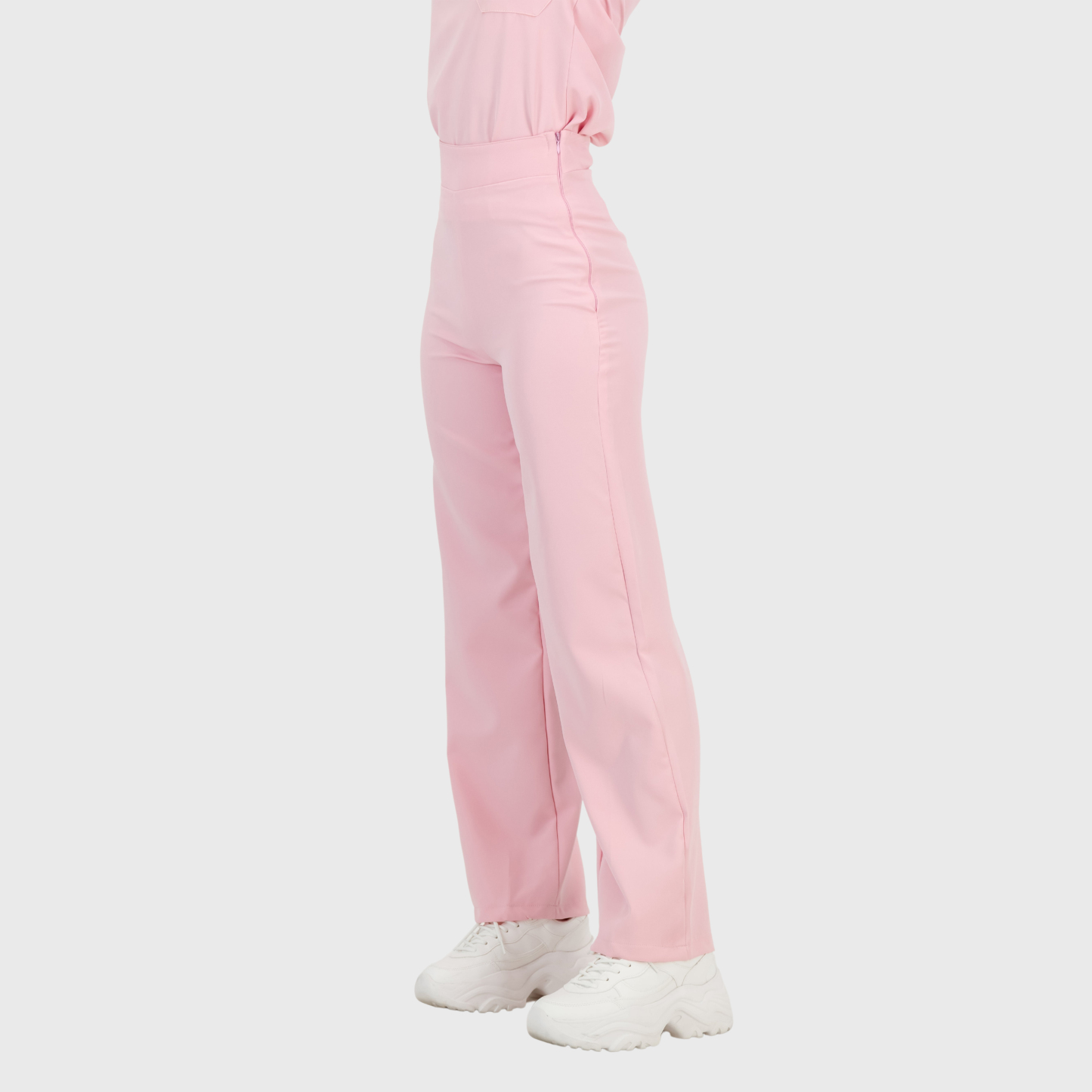 Women's High Waist Wide Leg Scrub Pants