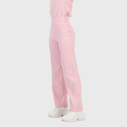 Women's High Waist Wide Leg Scrub Pants
