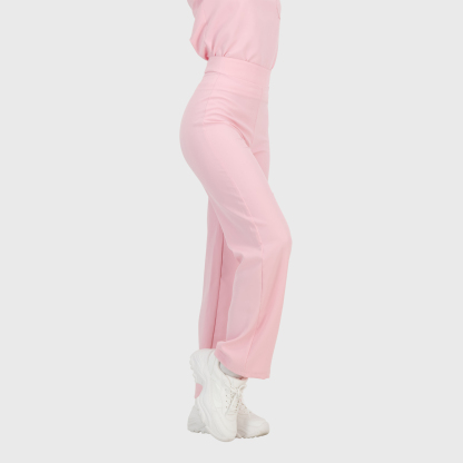 Women's High Waist Wide Leg Scrub Pants