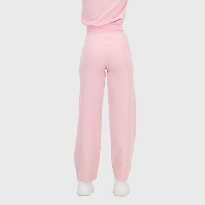 Women's High Waist Wide Leg Scrub Pants