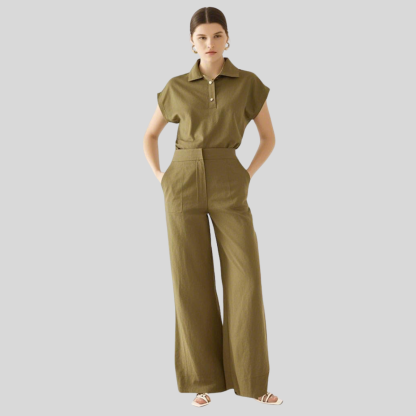 Female Nurse Collared Scrub Top