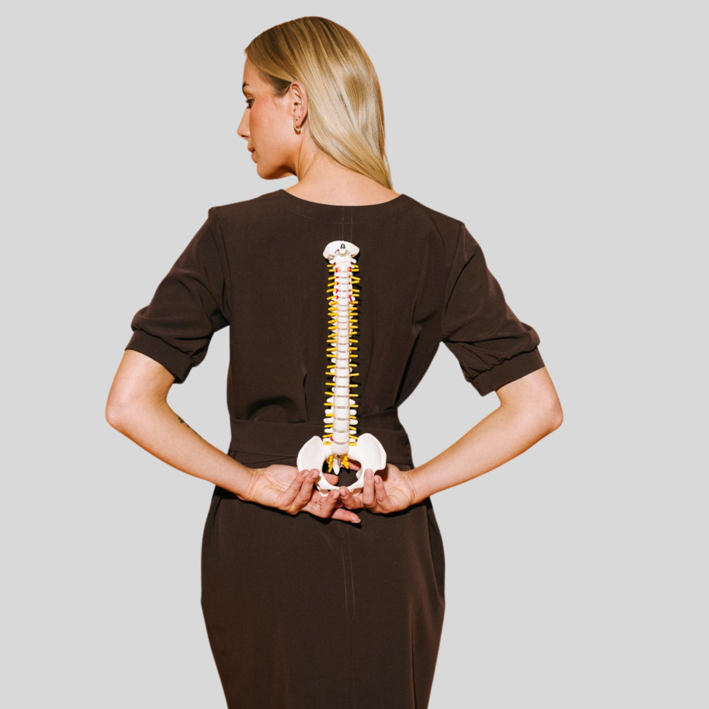 Medical Fashion Bow Waist Scrub Dress