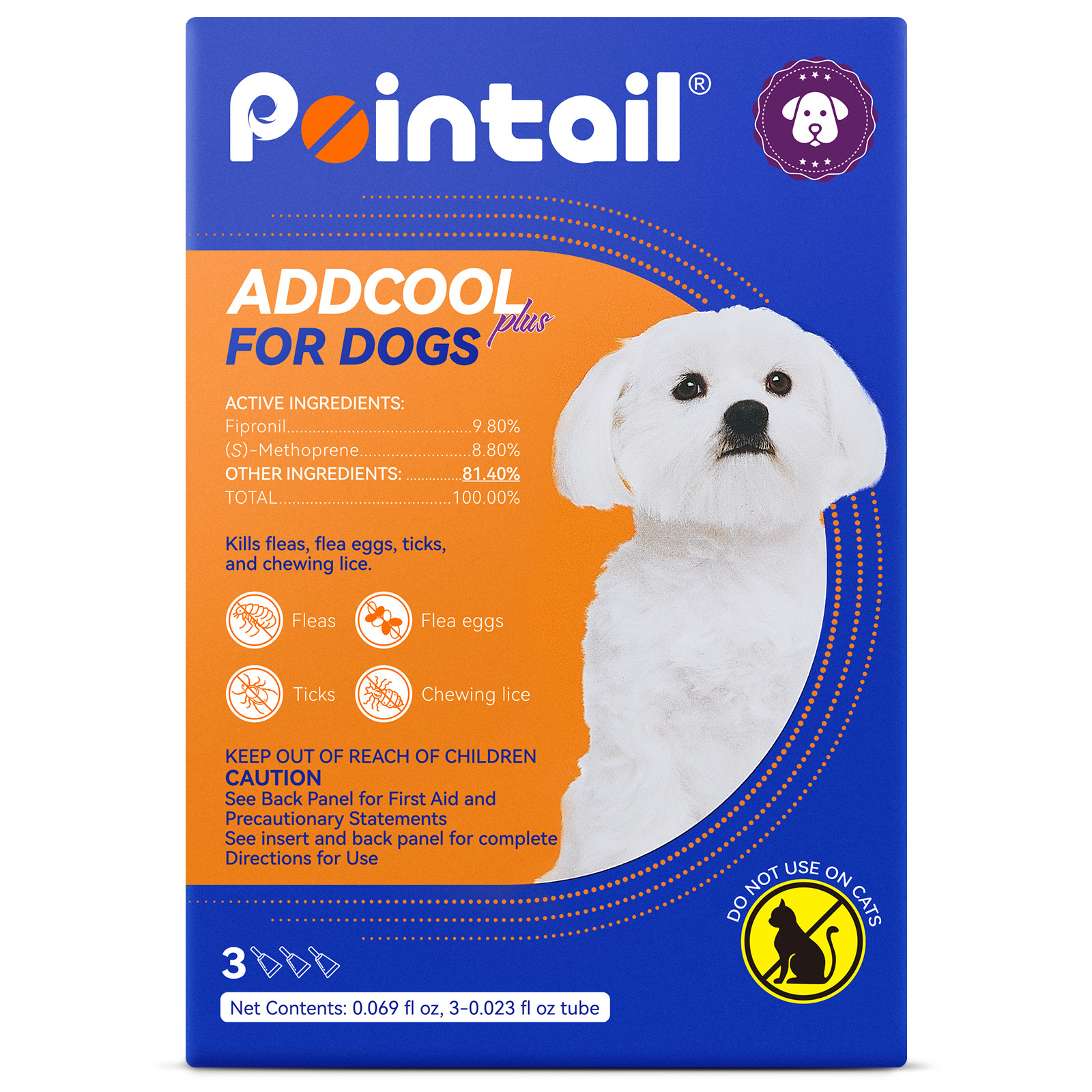 Pointail ADDCOOL FOR CATS Plus Flea & Tick Topical