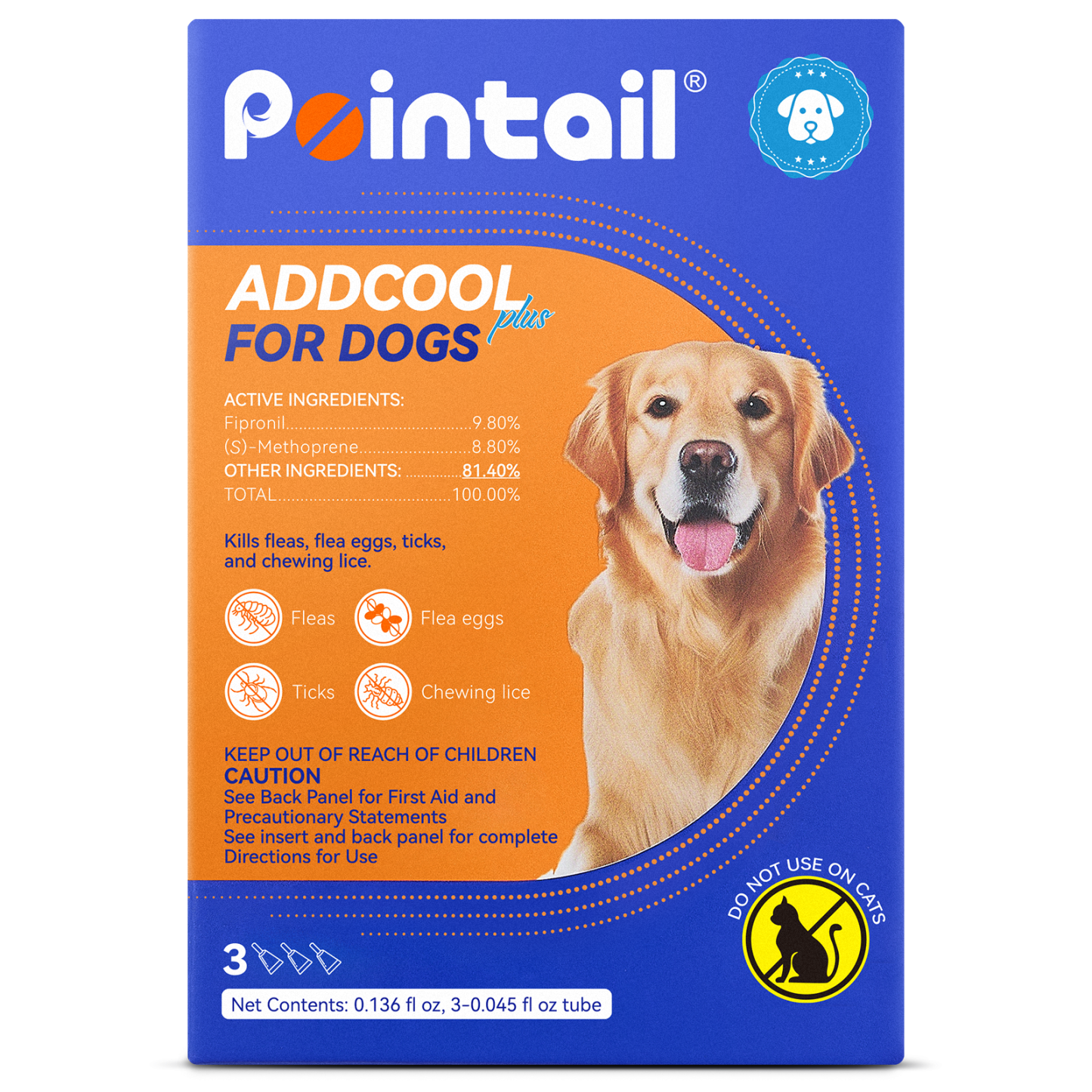 Pointail ADDCOOL FOR DOGS Plus Flea & Tick Topical 