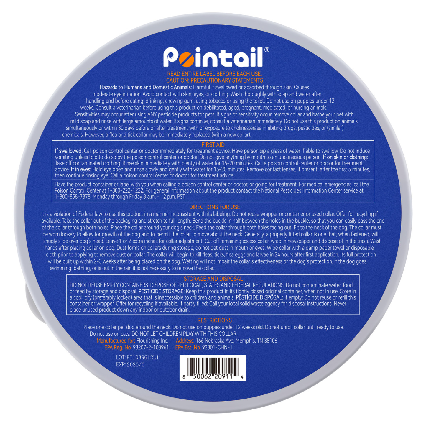 Pointail Essential Oil Collar For Dogs