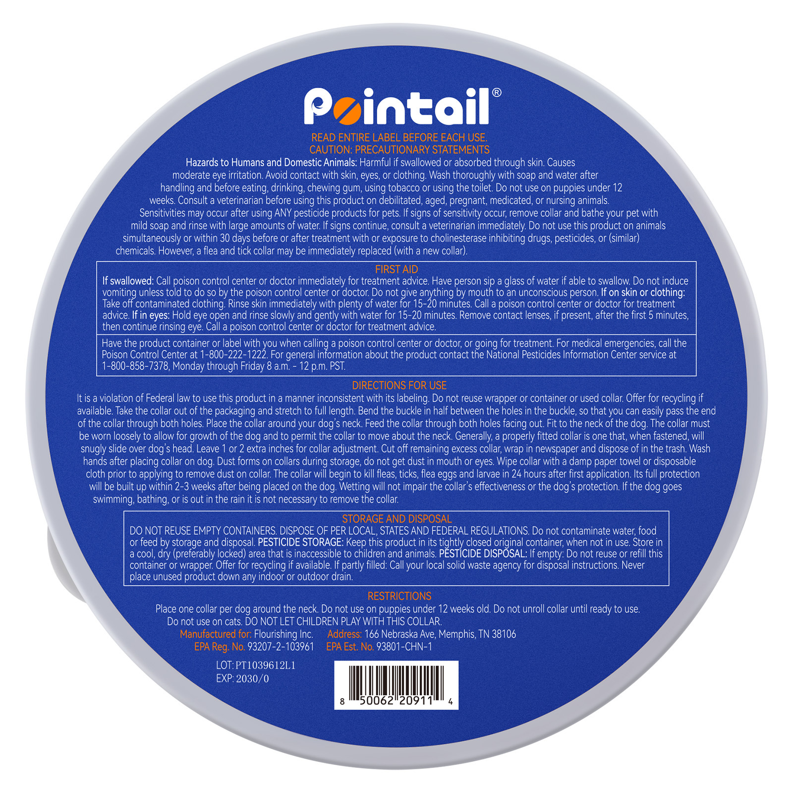 Pointail Essential Oil Collar For Dogs