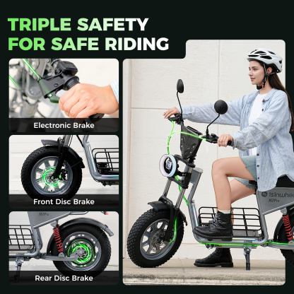 isinwheel H7Pro Trottinette électrique 1200W avec siège