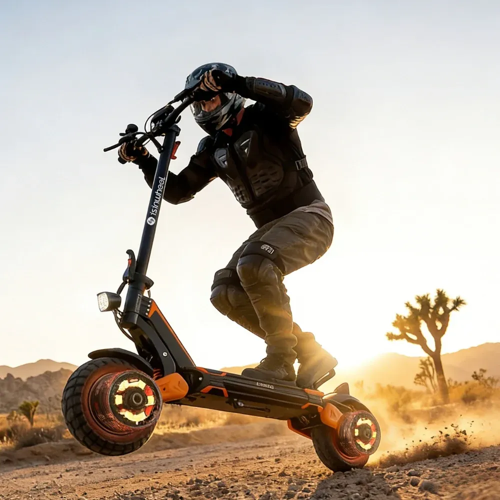 isinwheel GT1 DUAL Trottinette électrique tout-terrain à double moteur 1600W