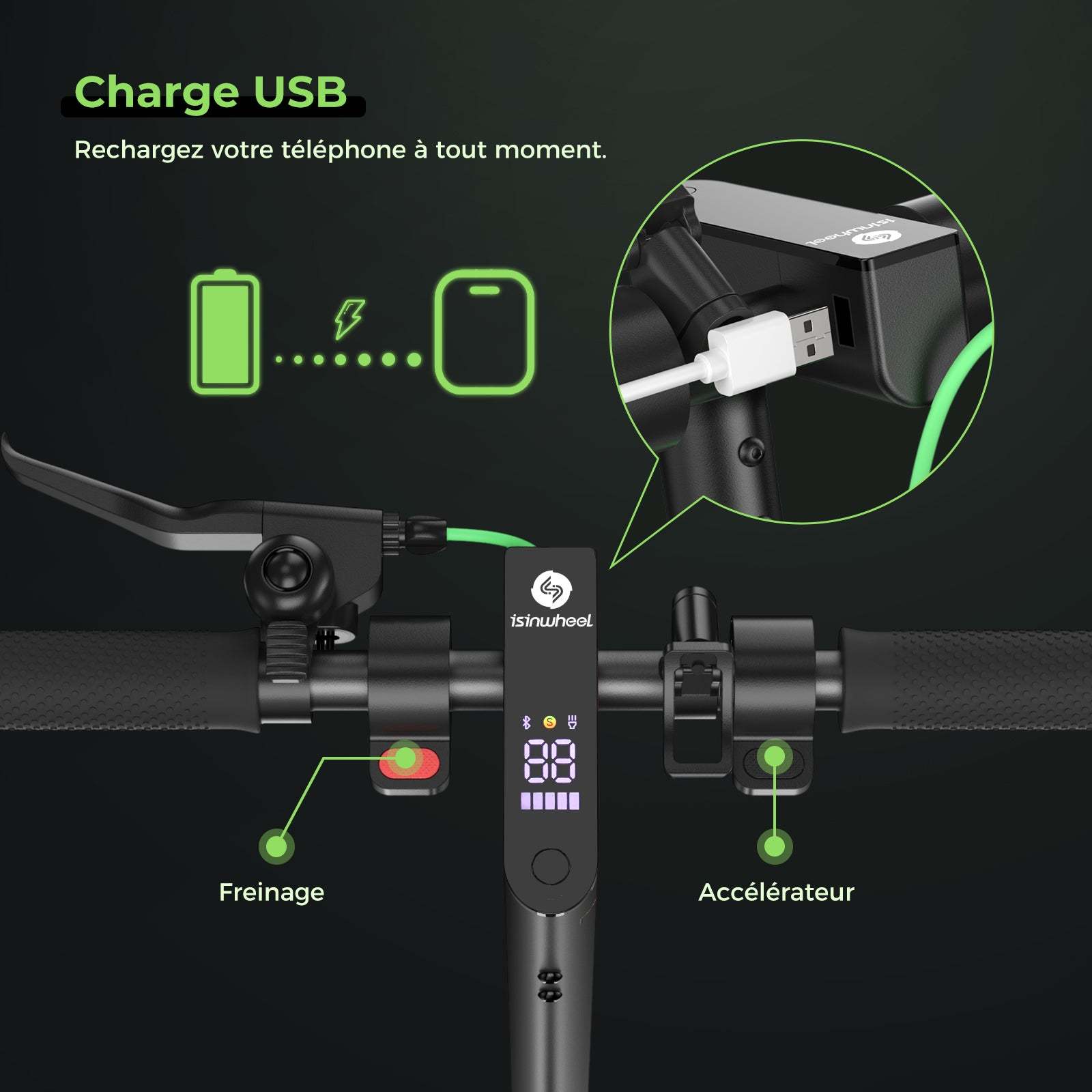 S9MAX Trottinette électrique 500W avec App Control