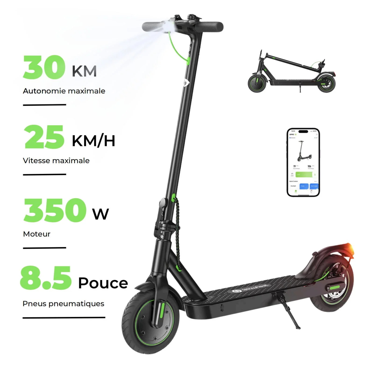 S9Pro Trottinette Électrique 350W avec Application