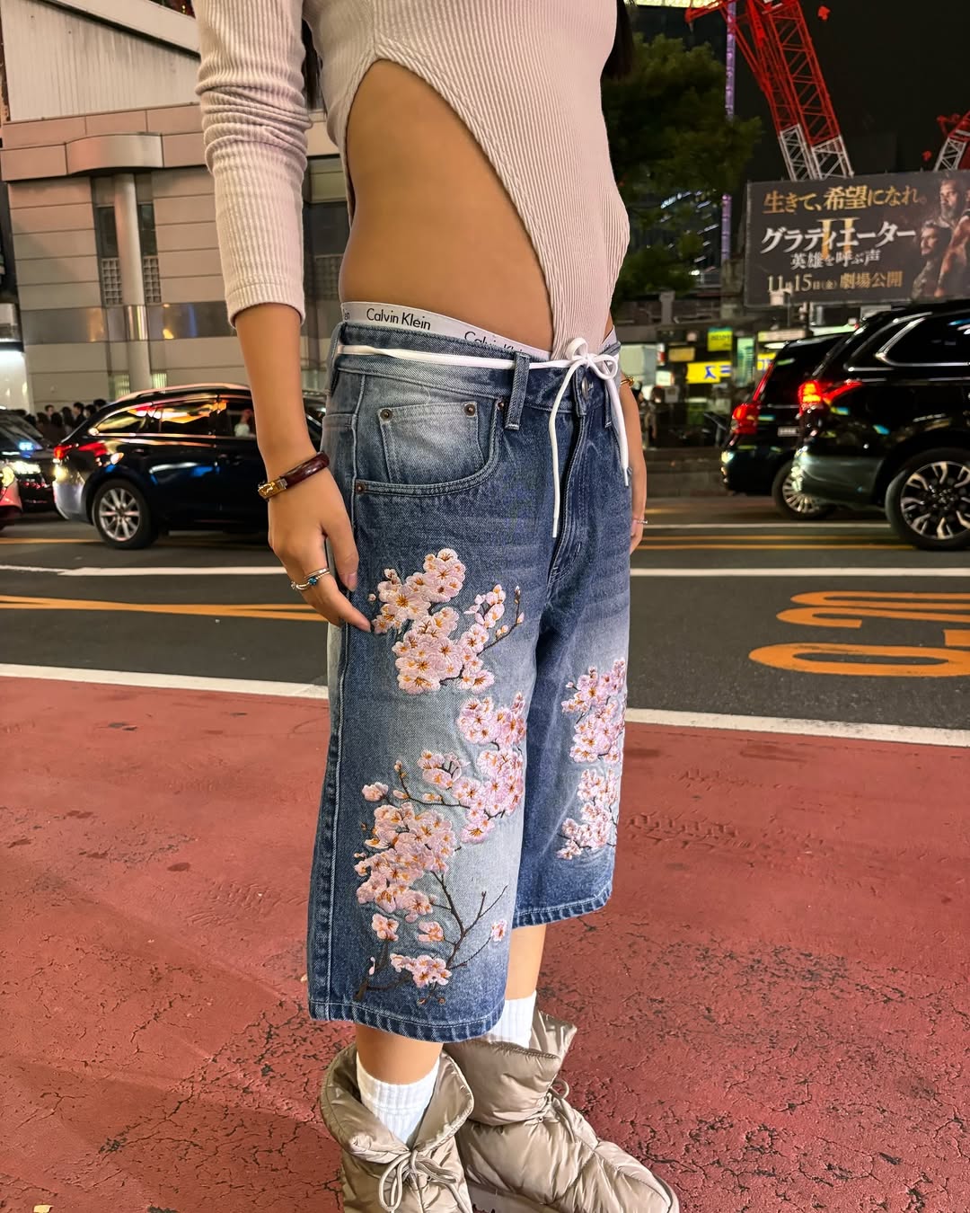 SAKURA DENIM JORTS