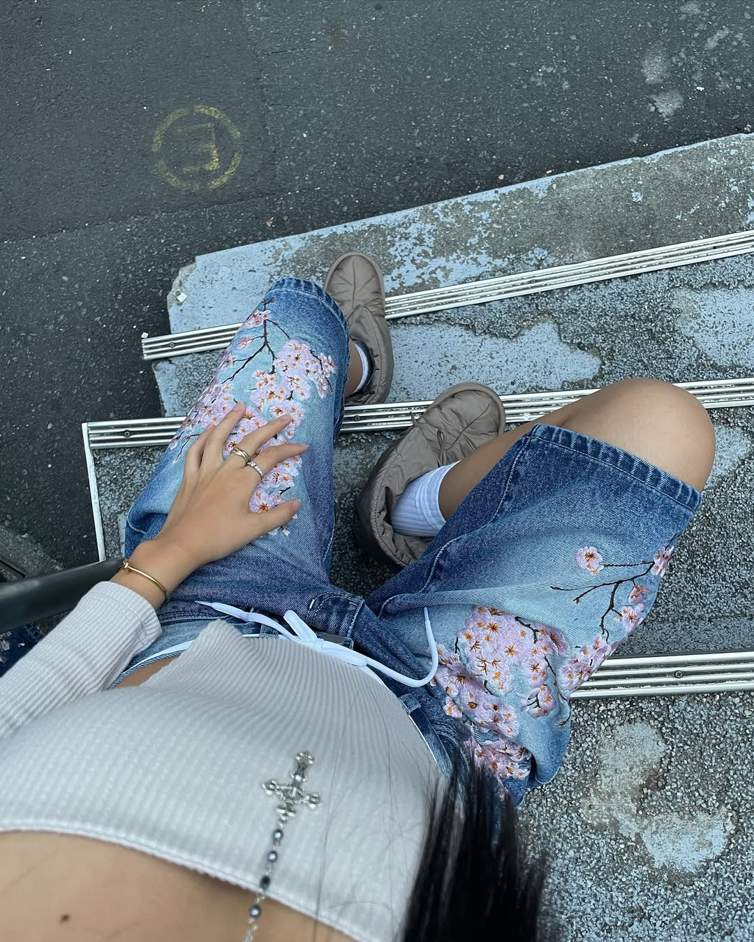 SAKURA DENIM JORTS
