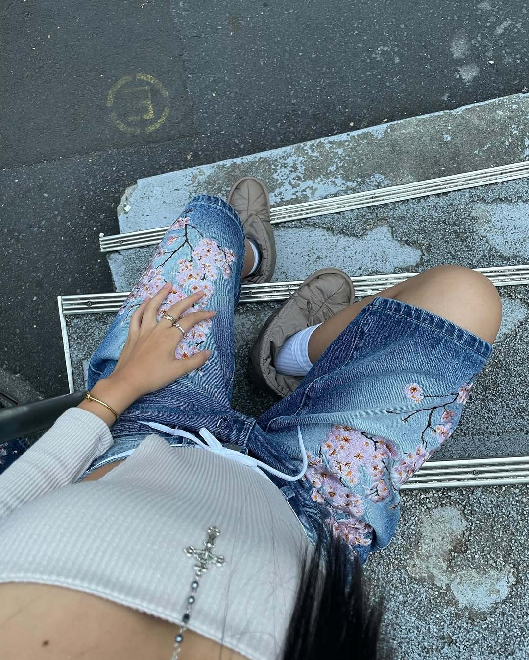 SAKURA DENIM JORTS