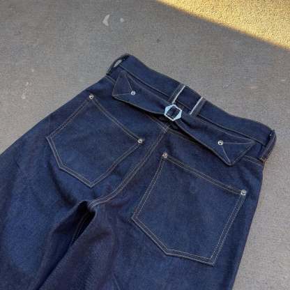 【Preorder】13oz Japanese Indigo Back Button Jeans