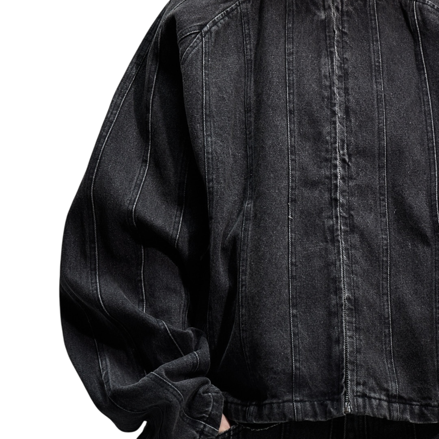STRIPED STONEWASHED JACKET