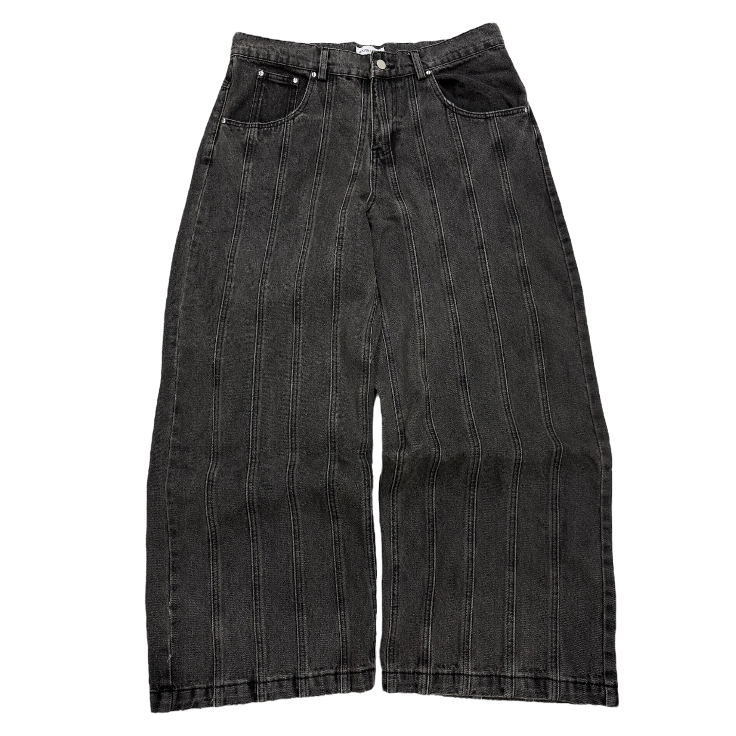STRIPED STONEWASHED JEANS