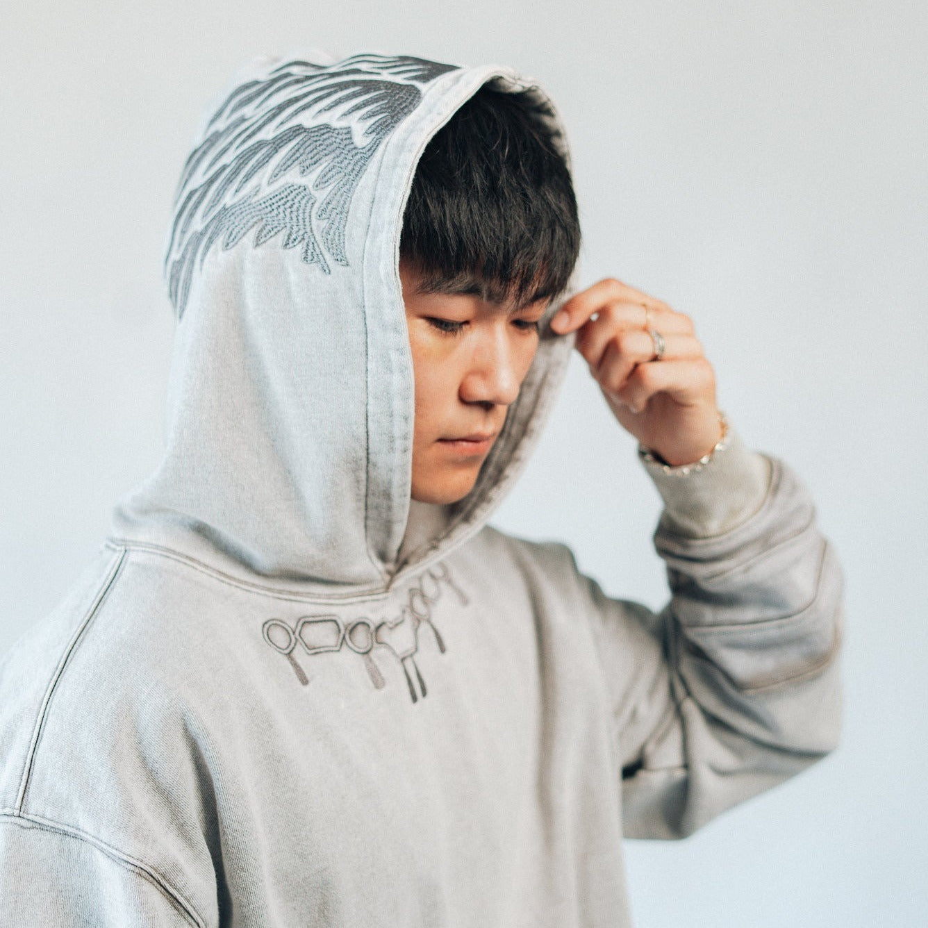 Mahoraga Washed Grey Hoodie