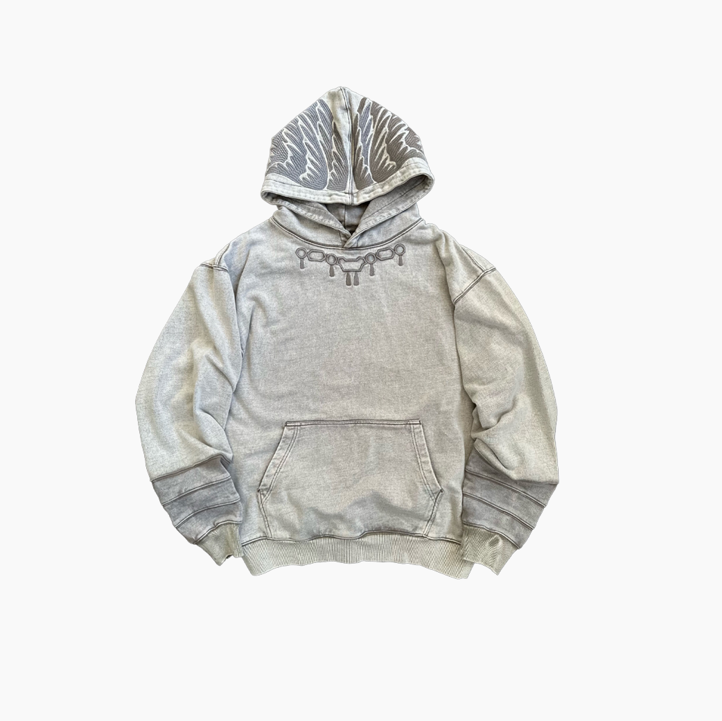 Mahoraga Washed Grey Hoodie