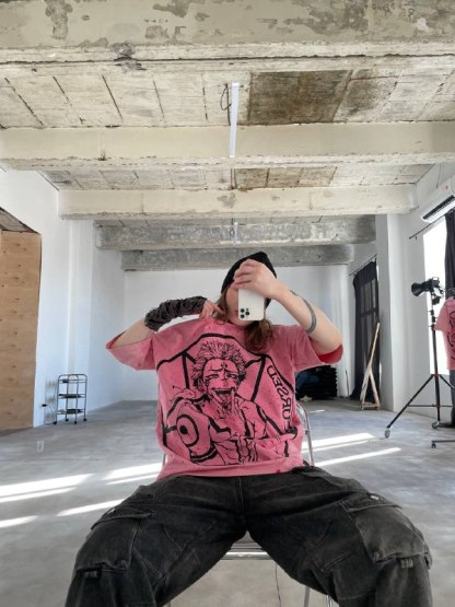 HorXy Sukuna Pink Tee