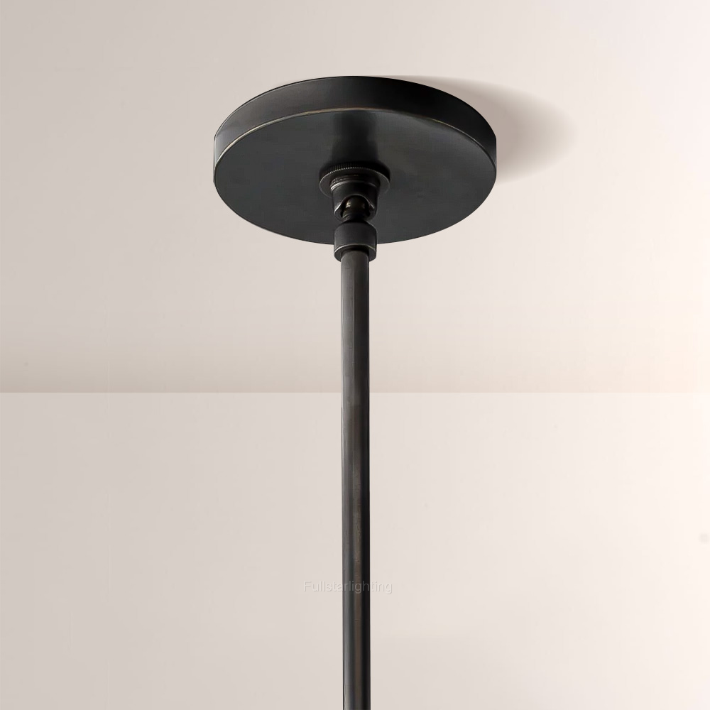 Hand-Carved Alabaster Globe Pendant