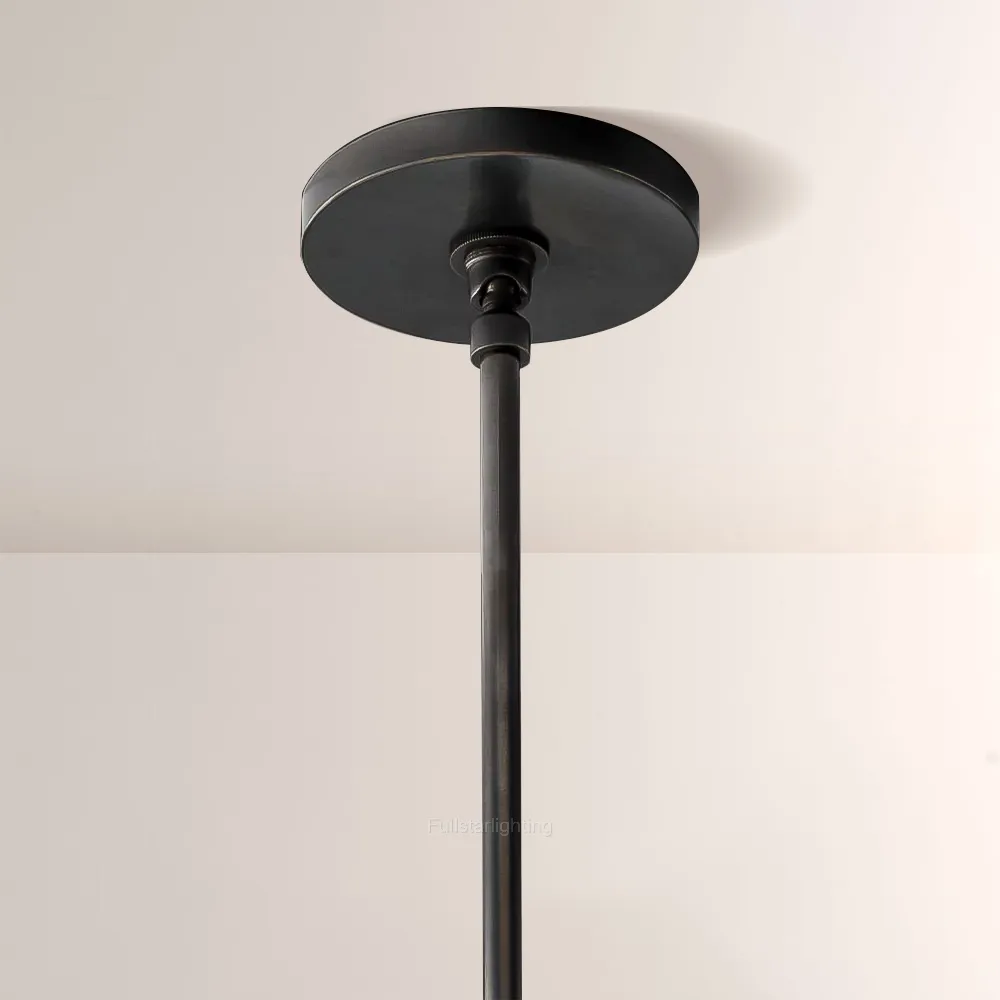 Hand-Carved Alabaster Globe Pendant