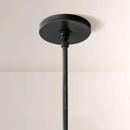 Hand-Carved Alabaster Globe Pendant