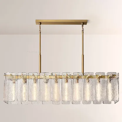 Camelot Glass Rectangular Chandelier 60"W