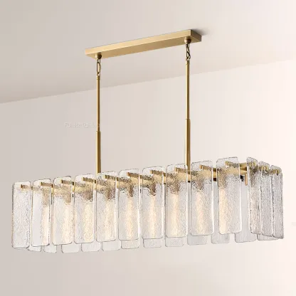 Camelot Glass Rectangular Chandelier 60"W