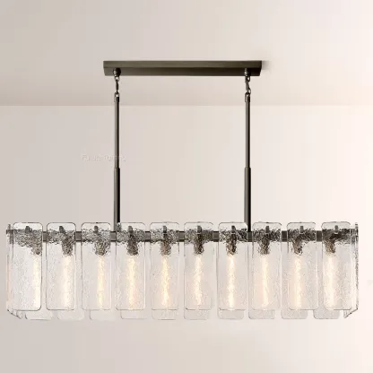 Camelot Glass Rectangular Chandelier 60"W
