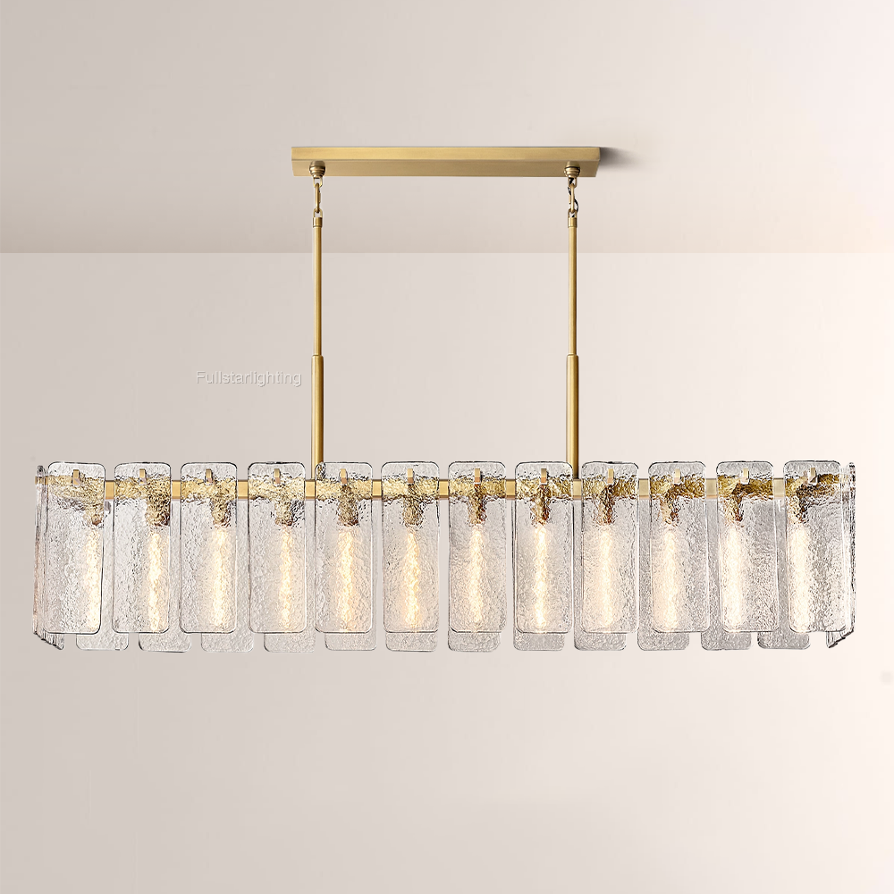 Camelot Glass Rectangular Chandelier 72"W