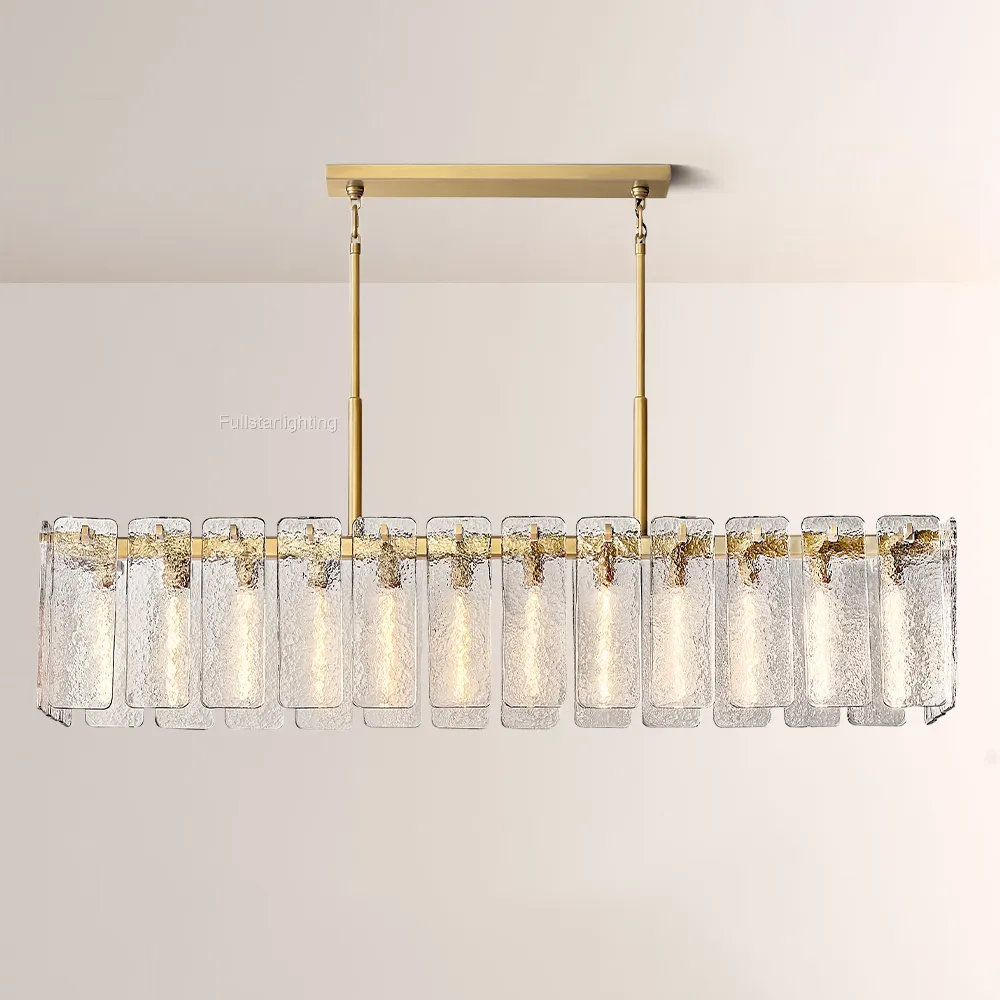 Camelot Glass Rectangular Chandelier 72",RH Factory Discount,Calamette Chandelier