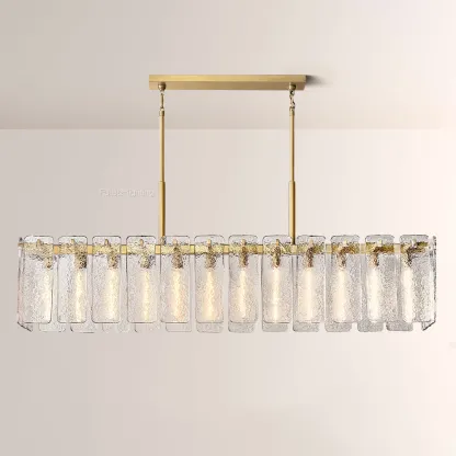 Camelot Glass Rectangular Chandelier 72"W
