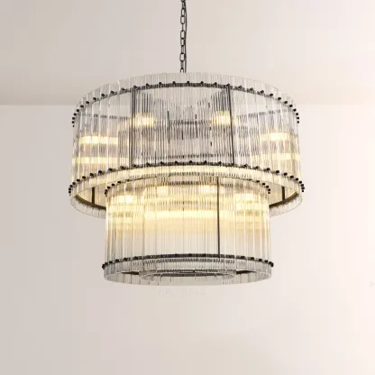Mara Two-Tier Luxury Round Chandelier 37''-Fullstarlighting